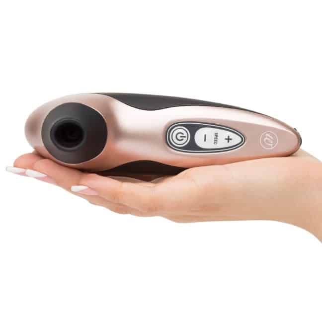 Womanizer Pro40 Clitoral Stimulator fits in palm of hand