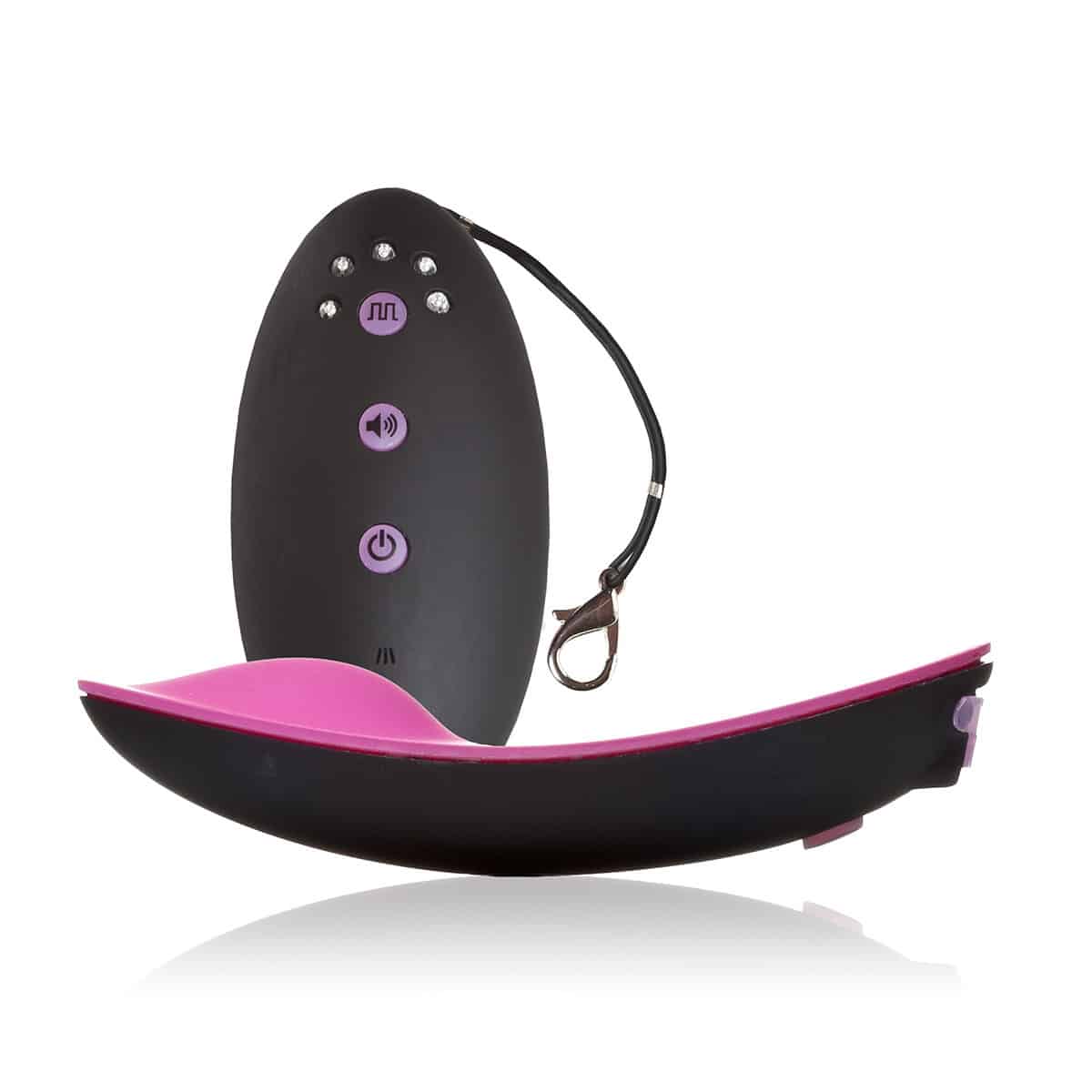 OhMiBod Club Vibe 2.0 vibrator and remote (side view)